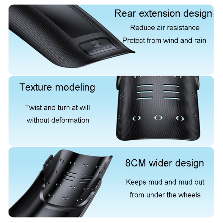 ENLEE E-35431 1pair Front And Rear Universal Bicycle Fenders Cycling Accessories Mountain Bike Riding Gear