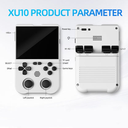 AMPOWN XU10 Handheld Game Console 3.5-Inch IPS Screen Linux System Portable Video Arcade 64G(Purple)