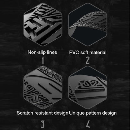 ENLEE E-645 Bicycle Frame Protectors Mountain Bike Road Bike Bumper Covers Downtube Guards(Black)