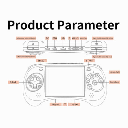 ANBERNIC RG ARC-D Handheld Game Console 4-Inch IPS Screen Linux / Android 11 System Portable Video Arcade 256G(Black)