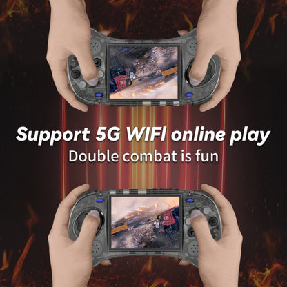 ANBERNIC RG ARC-S Handheld Game Console 4-Inch IPS Screen Linux System Portable Video Arcade 256G(Transparent Black)