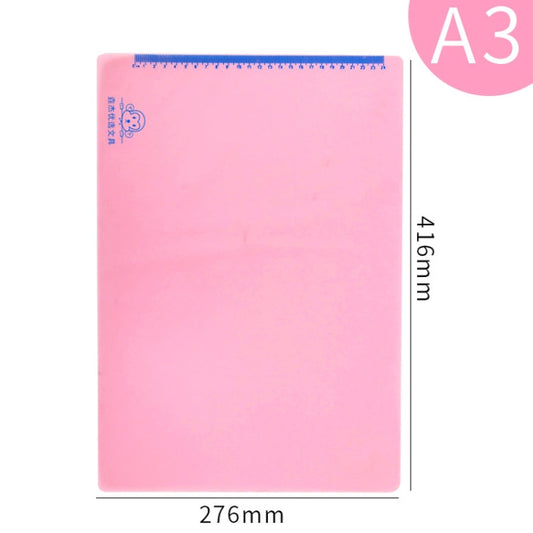 YAOJIE Tapis d'examen antidérapant, papeterie étudiante, tableau souple pour dessin et écriture, tapis de bureau, spécification : A3 Rose