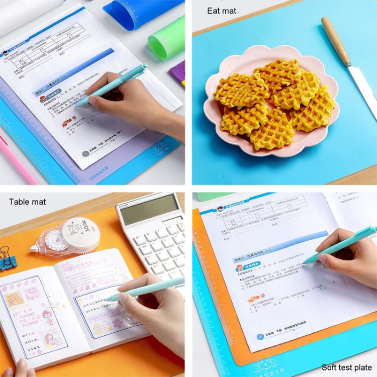 YAOJIE Non-Slip Exam Pad Student Stationery Drawing Writing Soft Board Office Writing Mat, Specification: A4 Blue