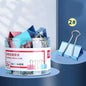 Deli  24pcs /Box 41mm Long Tail Ticket Clip Metal Dovetail Clip, Spec: 8552ES Colorful