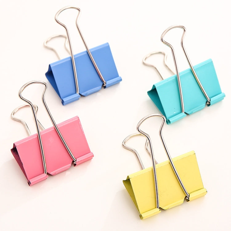 Deli  24pcs /Box 41mm Long Tail Ticket Clip Metal Dovetail Clip, Spec: 8552ES Colorful