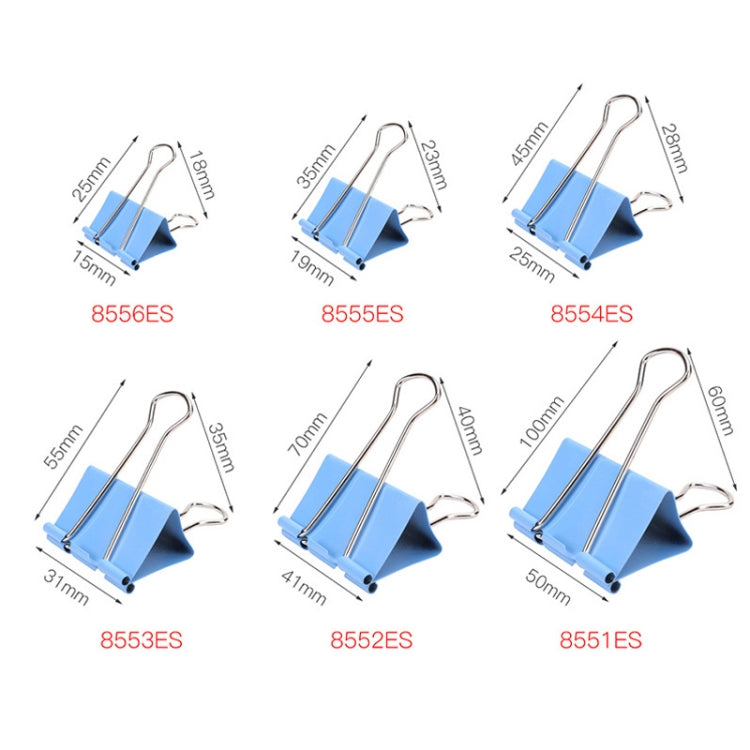 Deli  24pcs /Box 41mm Long Tail Ticket Clip Metal Dovetail Clip, Spec: 8552ES Colorful