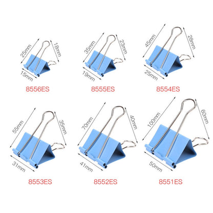 Deli  24pcs /Box 41mm Long Tail Ticket Clip Metal Dovetail Clip, Spec: 8552ES Colorful