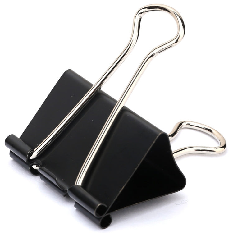 Deli  24pcs /Box 41mm Long Tail Ticket Clip Metal Dovetail Clip, Spec: 8562 Black