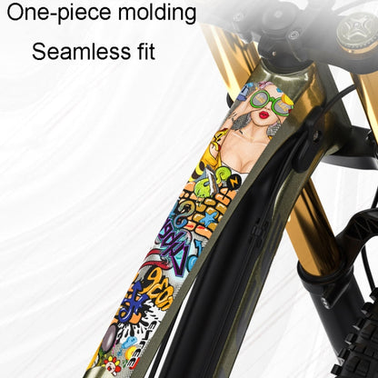 ENLEE 11pcs /Set Autocollant de cadre de vélo de montagne anti-rayures à changement de couleur Film protecteur imperméable pour équipement de cyclisme, Modèle : Colorful Beauty
