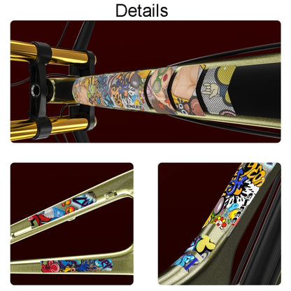 ENLEE 11pcs /Set Autocollant de cadre de vélo de montagne anti-rayures à changement de couleur Film protecteur imperméable pour équipement de cyclisme, Modèle : Colorful Beauty