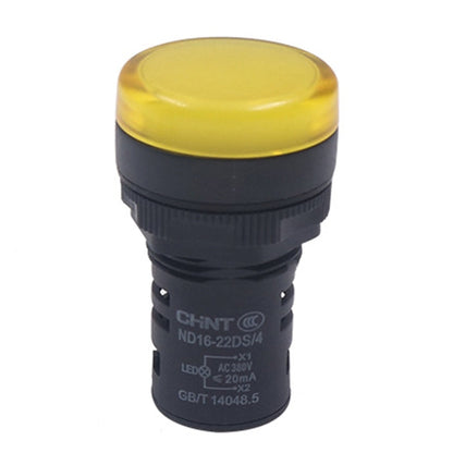 Voyants de signalisation à LED CHINT ND16-22DS, voyants d'alimentation AD, modèle : 24 V (Jaune)