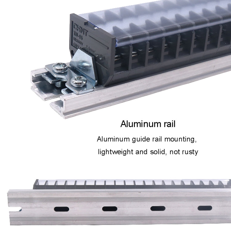 CHINT TD-1550 Terminal Block Rail Type Wiring Block Paralleling Wires Wire Connector