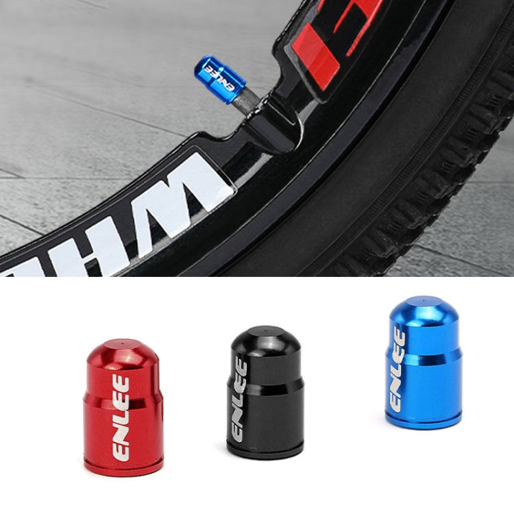 ENLEE E-FZ1004 2pcs/Set Bouchons de Valve Français pour Vélo Alliage d'Aluminium Cache-Poussière pour Bouchons de Valve de Pneu (Noir)