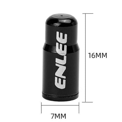 ENLEE E-FZ1004 2pcs/Set Bouchons de Valve Français pour Vélo Alliage d'Aluminium Cache-Poussière pour Bouchons de Valve de Pneu (Noir)