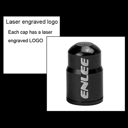 ENLEE E-FZ1004 2pcs/Set Bouchons de Valve Français pour Vélo Alliage d'Aluminium Cache-Poussière pour Bouchons de Valve de Pneu (Noir)