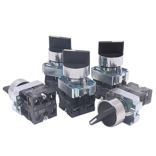 CHINT NP2-BD53 3 Gear Self-resetting 2NO Power Transfer Switch Short Handle Master Knob 22mm