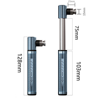 ENLEE ED200 Pompe à vélo portable avec valve américaine et française pour usage domestique (titane)