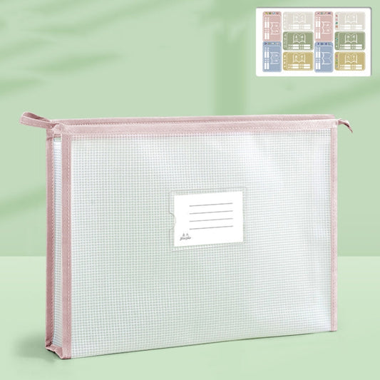 Sac de rangement YAOJIE pour sujets d'étudiants, en EVA, épais 3D, pour examens A4 (rose)