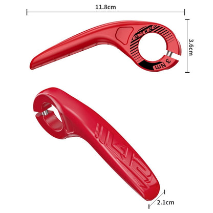 ENLEE E-45616 1 paire de poignées de vélo en corne de vache/mouton, accessoires de manette (jaune fluo)