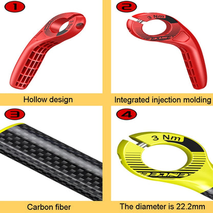 ENLEE E-45616 1 paire de poignées de vélo en corne de vache/mouton, accessoires de manette (jaune fluo)