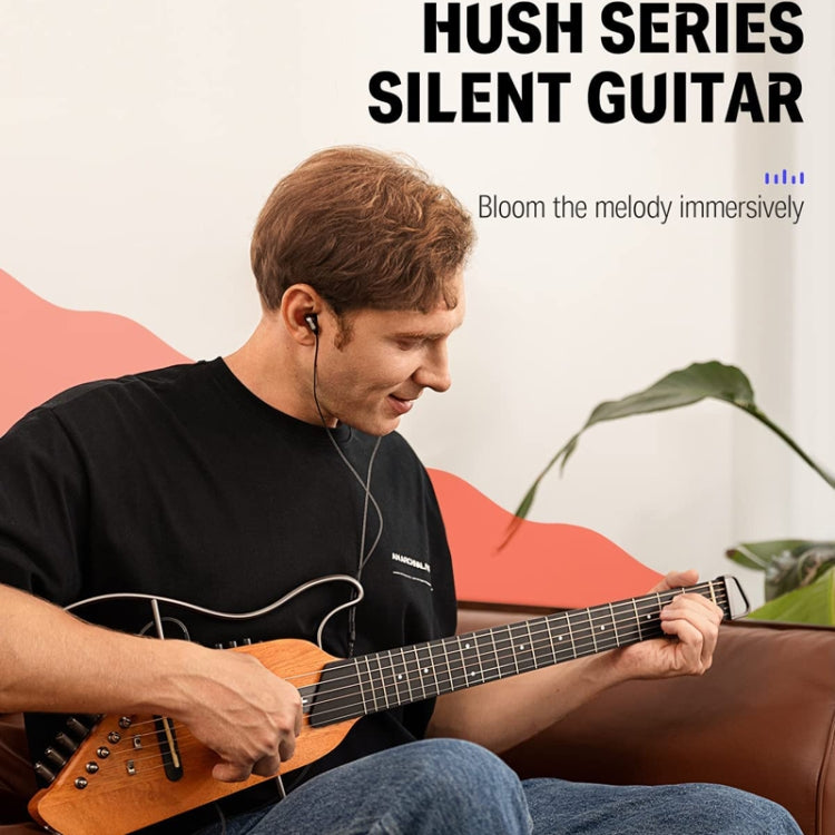 DONNER Smart Headless Silent Guitar Travel Portable Detachable Acoustic Guitar, Style: Mahogany