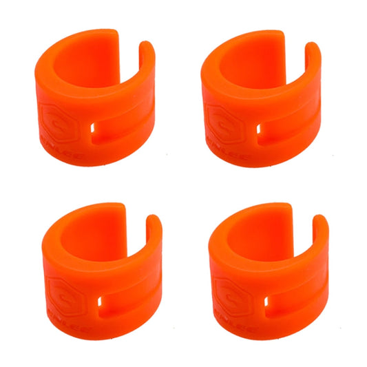 ENLEE 4pcs/Set VTT VTT Fourche Arrière Et Avant Anneau De Protection En Caoutchouc Cyclisme Anneau De Chaîne Équipement (Orange)