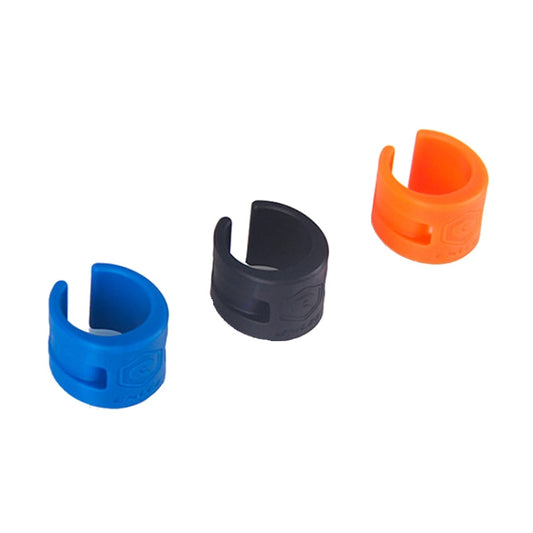 ENLEE Lot de 4 anneaux de protection en caoutchouc pour VTT, fourche avant et arrière, protection de chaîne de vélo (Bleu)
