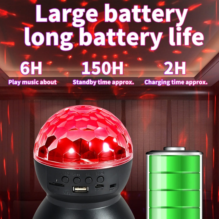 Home LED Magic Ball Lights Bounce Ambient Lamps Room Sound Lights Balls, Color: Charging Model Black(RGB Colorful 5W)