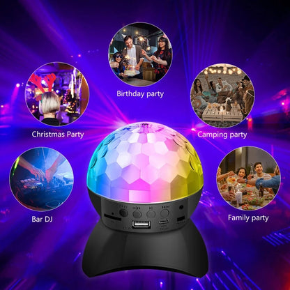 Home LED Magic Ball Lights Bounce Ambient Lamps Room Sound Lights Balls, Color: Charging Model Black(RGB Colorful 5W)