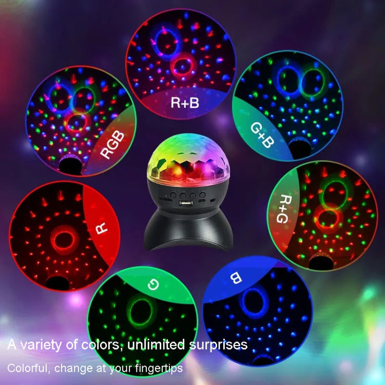 Home LED Magic Ball Lights Bounce Ambient Lamps Room Sound Lights Balls, Color: Charging Model Black(RGB Colorful 5W)