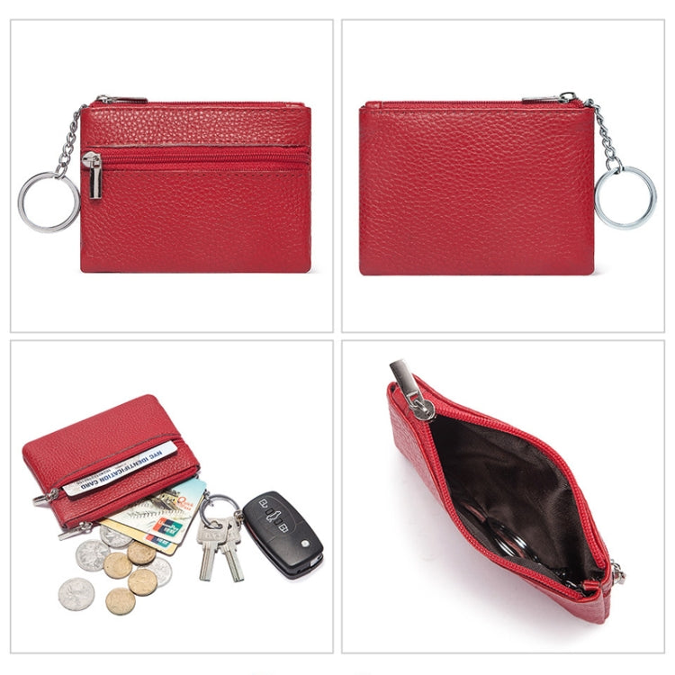 HUMERPAUL WX2010 Mini porte-monnaie en cuir pour femme, porte-monnaie portable et porte-cartes, taille : S (gris)