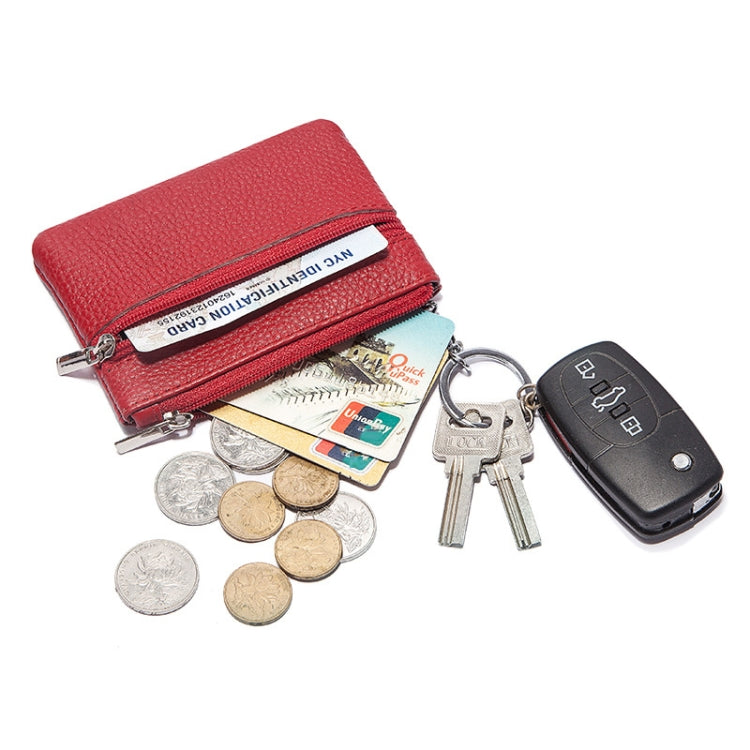 HUMERPAUL WX2010 Mini porte-monnaie en cuir pour femme, porte-monnaie portable et porte-cartes, taille : S (gris)