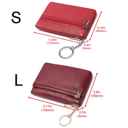 HUMERPAUL WX2010 Ladies Leather Mini Wallet Portable Coin Purse And Card Holder, Size: L(Gray)