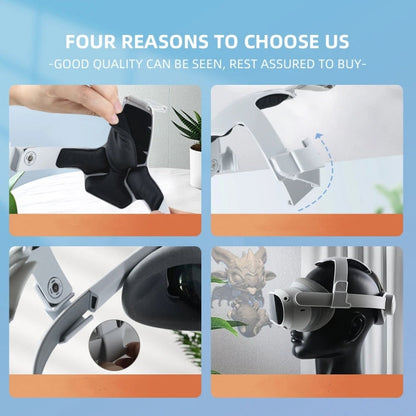 For PICO 4 Hibloks Pressure-free Headband High Elastic PU Headstrap VR Accessories