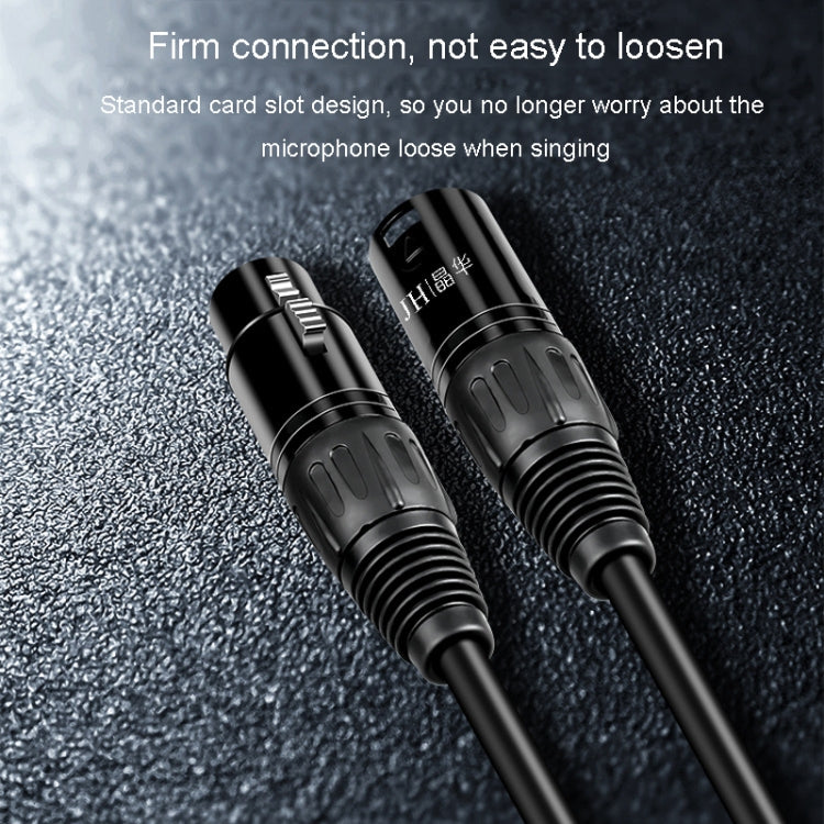 JINGHUA Microphone Cable XLR Male To Female Balanced Cable Mixing Console Amplifier Audio Cable, Length: 3M