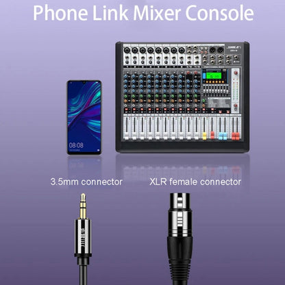 JINGHUA 3.5mm Male To XLR Female Microphone Cable Computer Mixer Audio Cable, Length: 10m