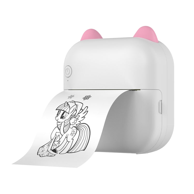 M5 Mini Cartoon Portable Bluetooth Printer Photo Thermal Printer(Pink)