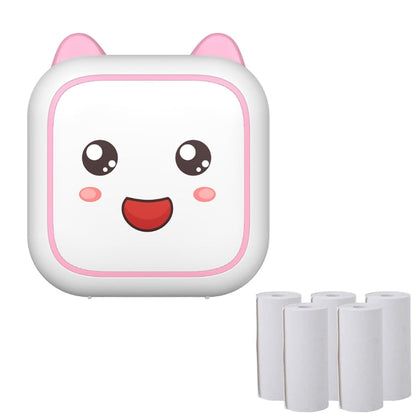 C26 Mini Portable Bluetooth Photo Label Thermal Printer, Spec: Pink+5 Paper