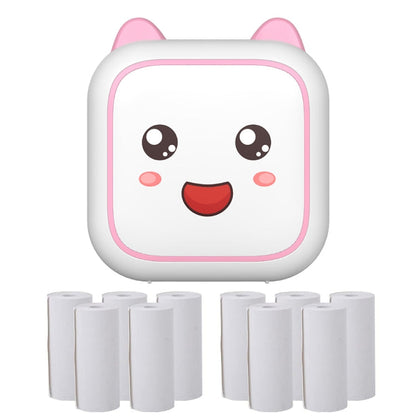 C26 Mini Portable Bluetooth Photo Label Thermal Printer, Spec: Pink+10 Paper