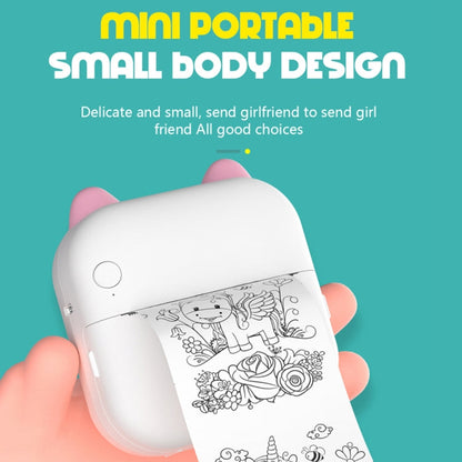C26 Mini Portable Bluetooth Photo Label Thermal Printer, Spec: Pink+10 Paper