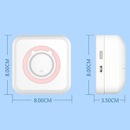 Mini imprimante thermique photo et étiquette Bluetooth sans encre C15 pour étudiant, spécification : Rose + 5 autocollants
