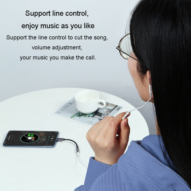 JINGHUA Type-C To 3.5mm Audio Adapter Cable Type-C Headphone Adapter Cable(Analog Model)