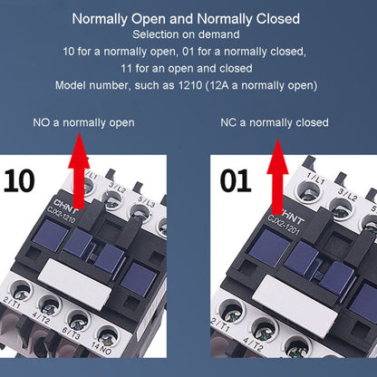 CHNT CJX2-5011 50A 220V Silver Alloy Contacts Multi-Purpose Single-Phase AC Contactor