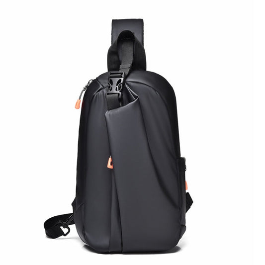 WEIXIER 6013 Sac de Poitrine Sport Moto Multifonctionnel Décontracté à Bandoulière Unique (Noir)