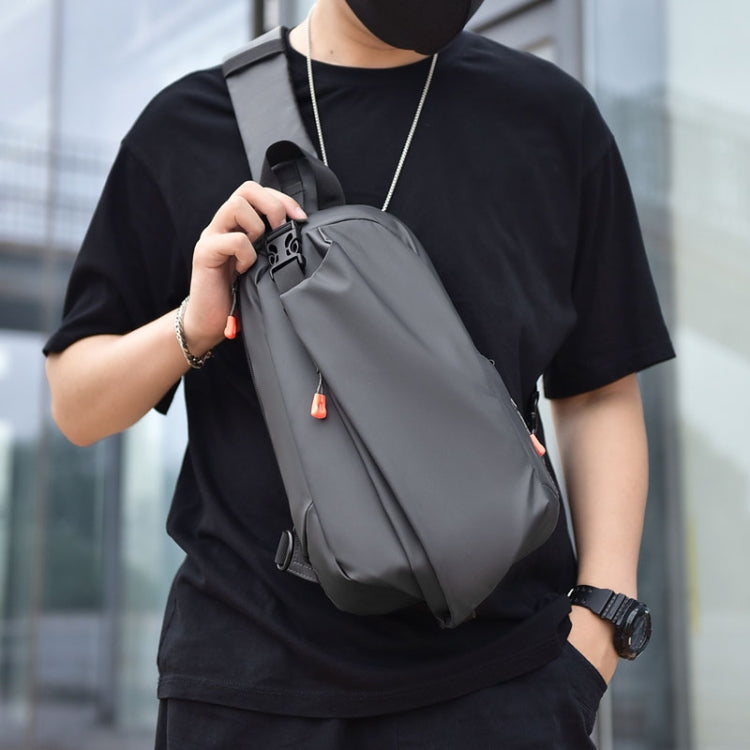 WEIXIER 6013 Casual Single-Shoulder Crossbody Packs Multifunctional Motorcycle Sports Chest Bag(Black)