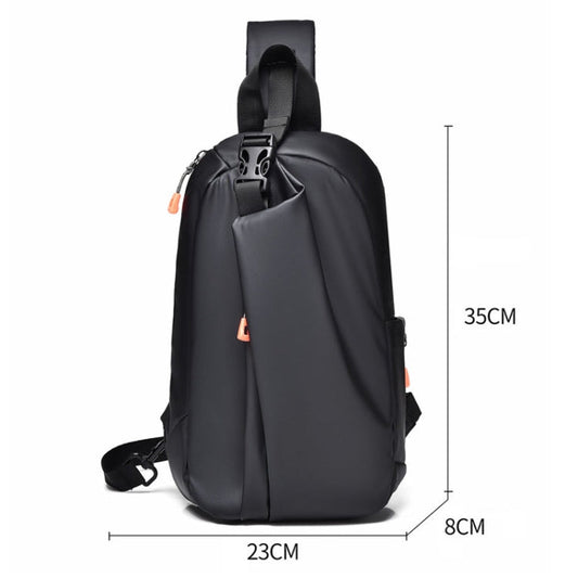 WEIXIER 6013 Sac de Poitrine Sport Moto Multifonctionnel Décontracté à Bandoulière Unique (Noir)