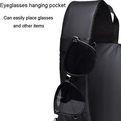 WEIXIER 6013 Casual Single-Shoulder Crossbody Packs Multifunctional Motorcycle Sports Chest Bag(Black)