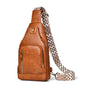 WEIXIER X326 Sac à Bandoulière Unique Sac de Poitrine Multifonctionnel pour Moto Sportif (Marron Clair)