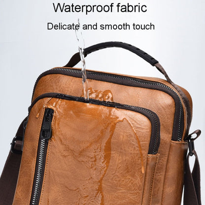 WEIXIER D288 Large Capacity Casual Crossbody Bag Business Waterproof Single Shoulder Packs(Black)