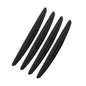 SAHNSHI Lot de 4 bandes de protection en silicone anti-collision pour portière de voiture 7755, rétroviseur, autocollants décoratifs épaissis (noir)